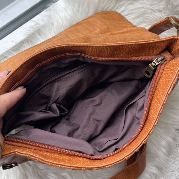 Tan Matt & Nat Crossbody Purse with Brass Accents - Picture 6 of 7